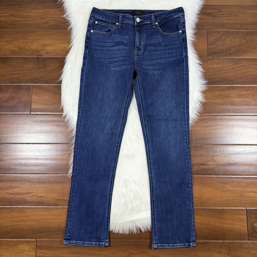 Quince Size 30 Dark Wash Mid Rise Slim Straight Denim Jeans Organic Cotton